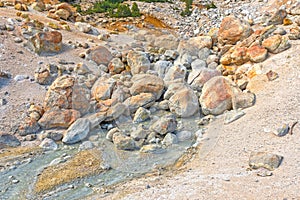 Colorful Volcanic Rocks in a Hydrothermal Area