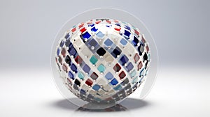 Geometric 3d Porcelain Sculpture Multicolor Egg By Henry Meredith