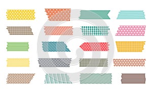 Colorful washi tape with a cute pattern. for decorating greeting cards