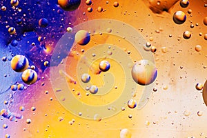 Colorful water bubbles