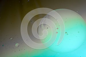 Colorful water bubles on water as background