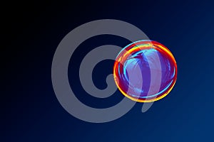 Colorful water bubles on water as background