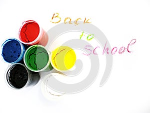 Colorful water-colors, back to school