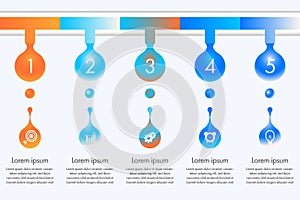 Water drop infographic template.
