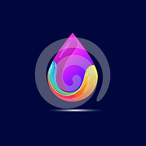 Colorful Water Drop Logo Design Vector