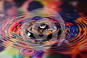 Colorful water droplet