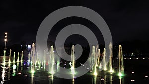 Colorful water fountain dance show with laser light 2 of 5.