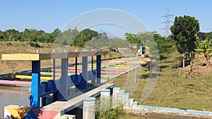 Colorful water irigation system in indonesia