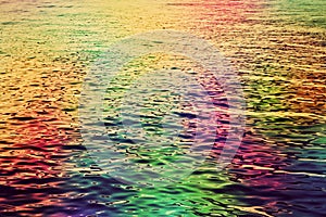 Colorful water ripples in the sea. Abstract hd background