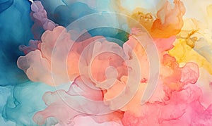 Colorful watercolor background, generate by AI