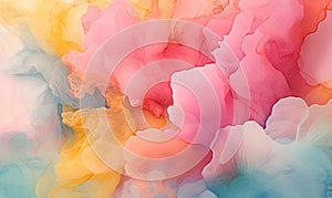 Colorful watercolor background, generate by AI