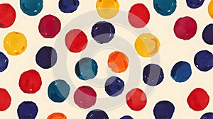Colorful watercolor dots pattern, textile design