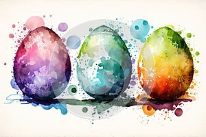 Colorful watercolor eastereggs (AI generated)