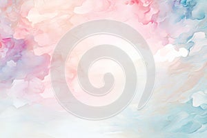Colorful watercolor fantasy abstract background decorated digital graphics with gradients in beige, pink, blue tones