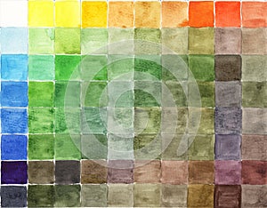 Colorful watercolor palette background