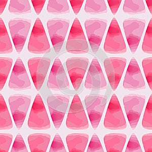 Colorful watercolor pattern with triangle abstract pink colors. Trendy water color background vector