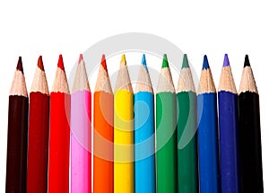 Colorful watercolor pencils for children