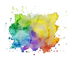 Colorful watercolor stain