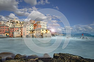 Colorful waterfront buildings in Boccadasse