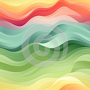 Colorful wave background with naturalistic color palette and soft curves (tiled)