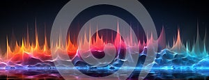 Colorful wave music equalizer banner