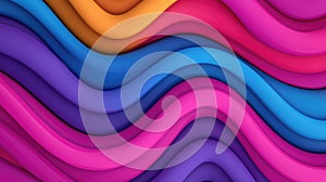 Colorful wave patterns create a dynamic and vibrant background for design projects