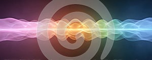 Colorful wave patterns create a vibrant visual display.