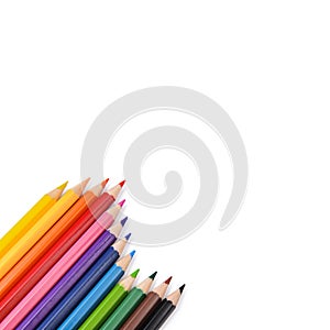 Colorful wave of pencil