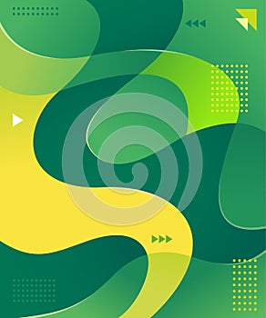 Colorful wave vector graphic element