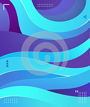 Colorful wave vector graphic element