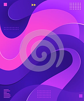 Colorful wave vector graphic element