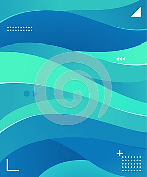 Colorful wave vector graphic element