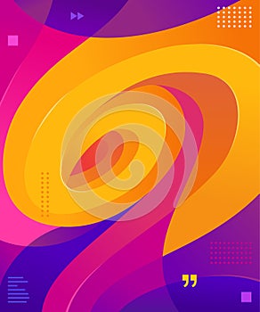 Colorful wave vector graphic element