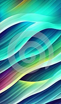 Colorful waves on abstract backdrop, a visual orchestra.