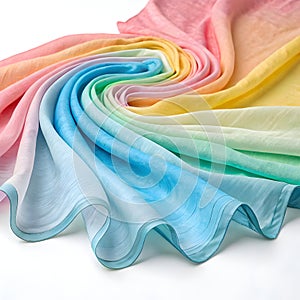 Colorful Waves of Soft Fabric photo