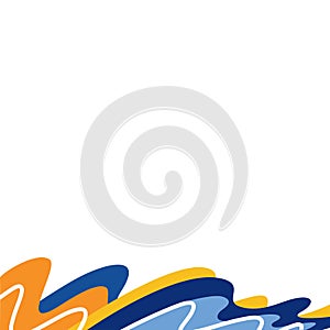 Colorful Wavy Background Template Vector Design