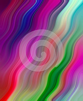 Colorful Wavy Gradient Lines Abstract Background. Best for Computer and Mobile phone wallpaper. Fluid painting abstract texture