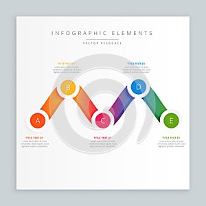 Colorful wavy infograph design