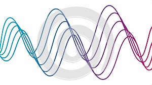 Colorful wavy lines pattern, abstract flowing design element vector design Generative AI