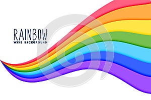 Colorful wavy rainbow flow background