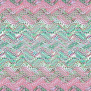 Colorful wavy striped lines blue and pink line art pattern background