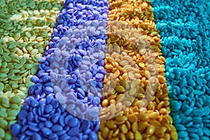 Colorful wax granules