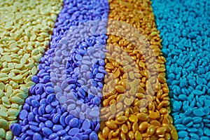 Colorful wax granules