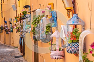 Colorful way in Alghero, Sardinia, Italy