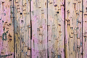 Colorful weathered wooden planks