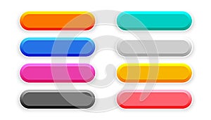 colorful web button element sign in collection