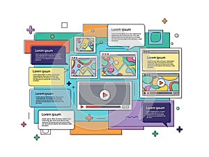 Colorful web elements