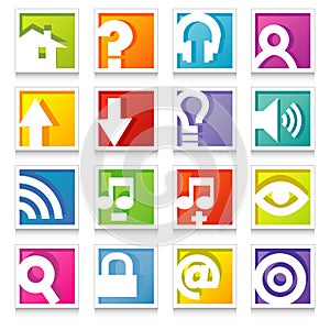 Colorful Web Icon Set