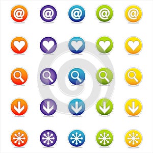 Colorful Web Icons 1 (Vector)