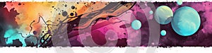 colorful website banner image emphasizing art , generated by AI.